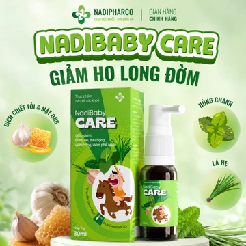 Siro Ho Cho Bé Nadibaby Care Dạng Xịt – Giảm Ho Khan, Ho Có Đờm, Viêm Họng –Cho Bé Từ 6 Tháng