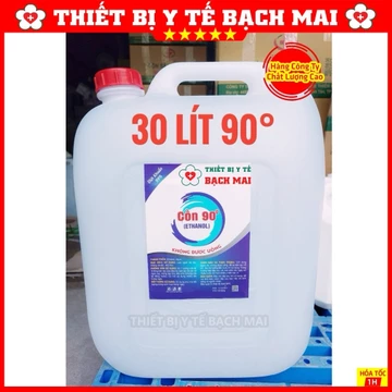 Cồn Sát Khuẩn 90 Độ - Cồn Y Tế 90 Độ Can 30 Lít - Cồn Ethanol