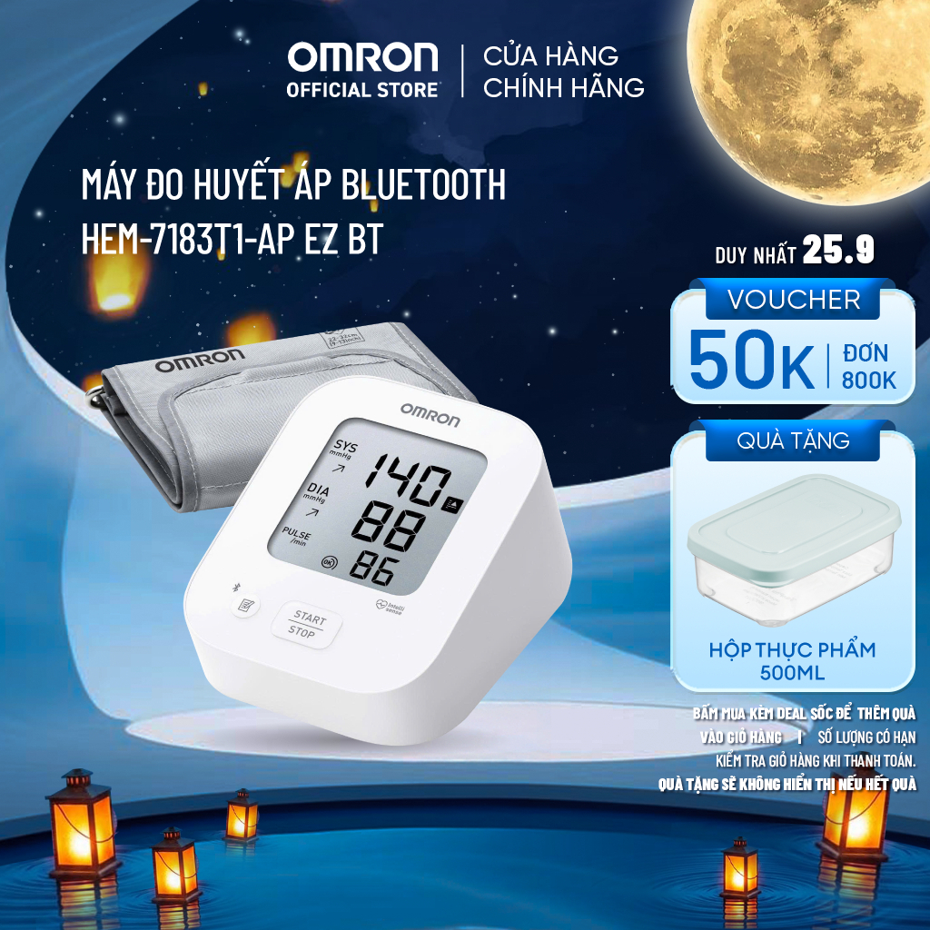 (Dòng mới 2026) Máy Đo Huyết Áp Bluetooth OMRON EZ BT HEM-7183T1-AP - Không kèm Adapter - Bảo hành 5 năm