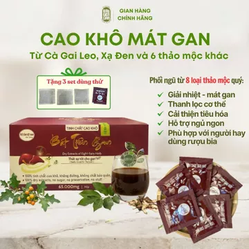 Cao Khô Cà Gai Leo Xạ Đen 8 Vị Thảo Mộc Bát Tiên Gan Đậm Đặc, Cao khô Mát Gan Thanh Nhiệt Thải Độc Cơ Thể