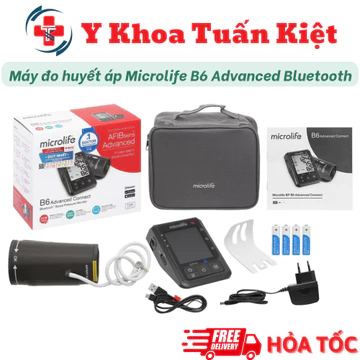 ✅ Máy đo huyết áp bắp tay Microlife B6 Advanced Connect Bluetooth Cảnh báo đột quỵ