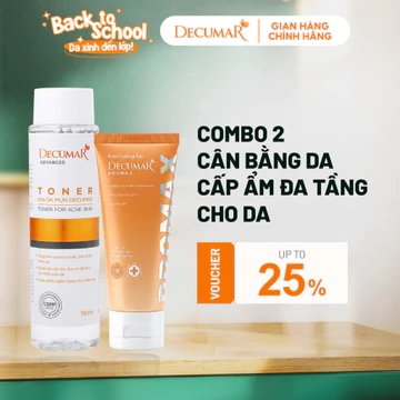Bộ đôi Kem dưỡng ẩm Decumar 50g, Nước cân bằng Decumar 150ml