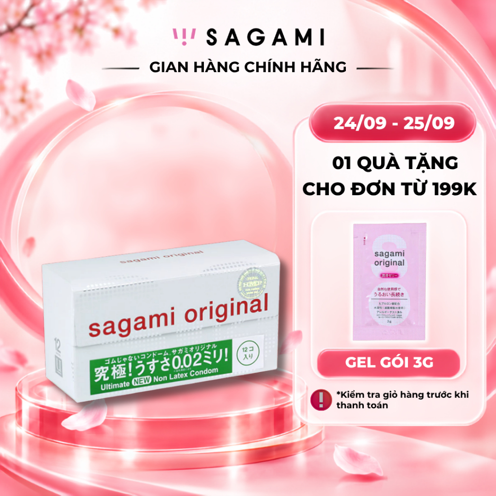 Bao cao su Sagami 002 - siêu mỏng 0.02mm - non latex - hộp 12 chiếc