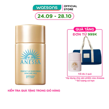 Sữa Chống Nắng Anessa Dưỡng Da Kiềm Dầu Bảo Vệ Hoàn Hảo SPF50+ PA++++ 20ml