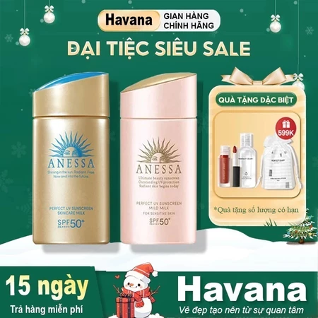 Kem Chống Nắng Anessa Perfect UV SPF50+ PA++++ Bảo Vệ Toàn Diện, Kiềm Dầu, Phù Hợp Mọi Loại Da