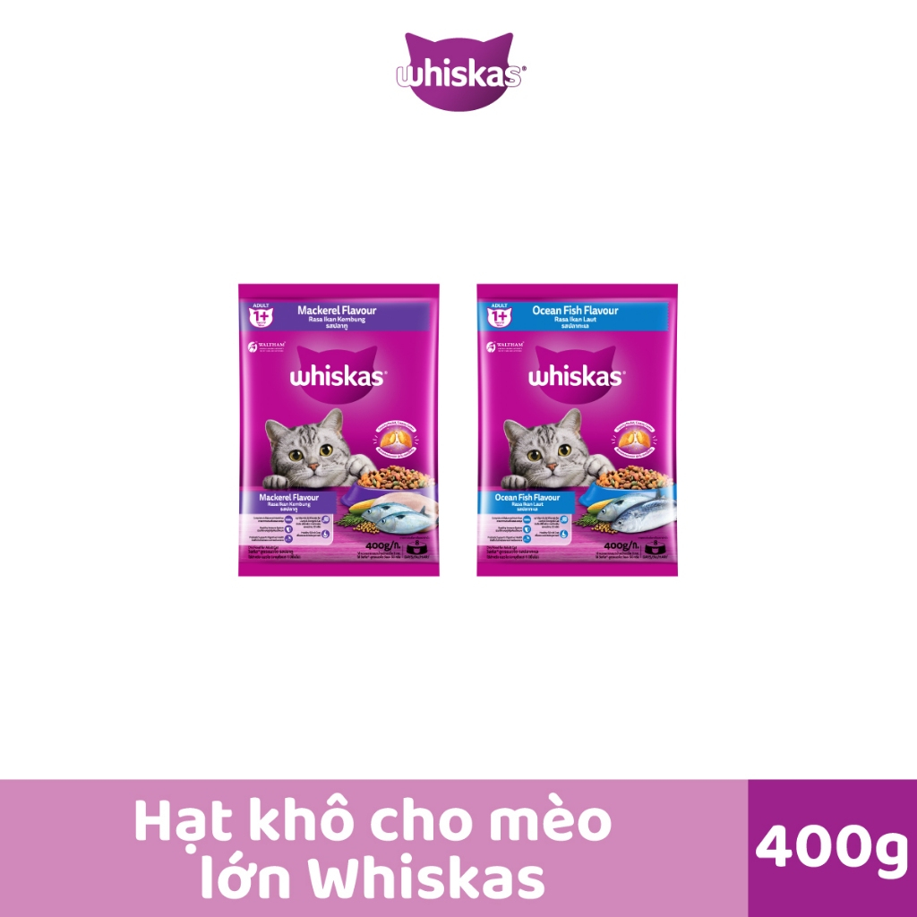 Thức ăn mèo Whiskas túi 400g