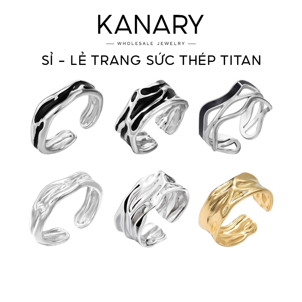 Titanium Steel Ring, adjustable by KANARY - Sỉ trang sức Titan