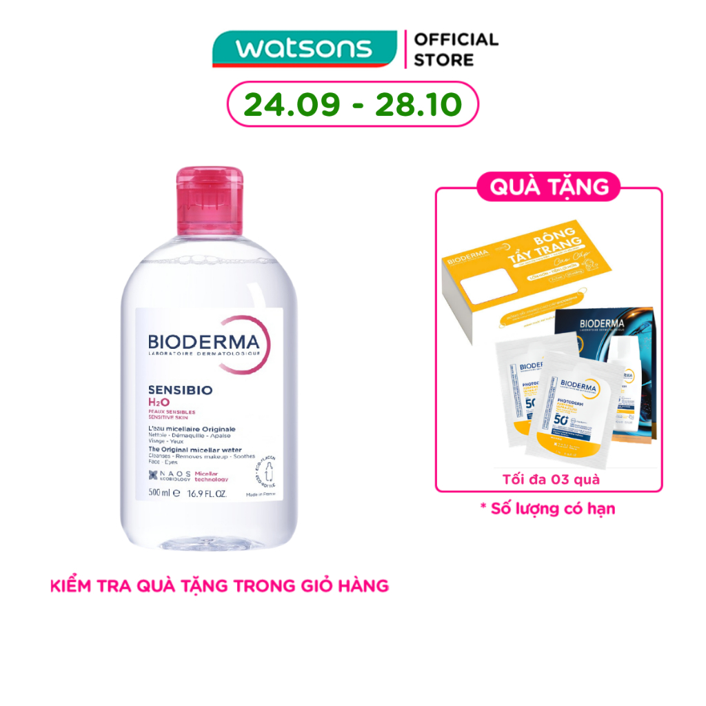 Nước Tẩy Trang Dành Cho Da Nhạy Cảm Bioderma Sensibio H20 500ml