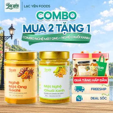 Combo An Dạ - Nghệ Mật Ong Sachi & Mật Nghệ Chuối Xanh Kèm Quà Tặng