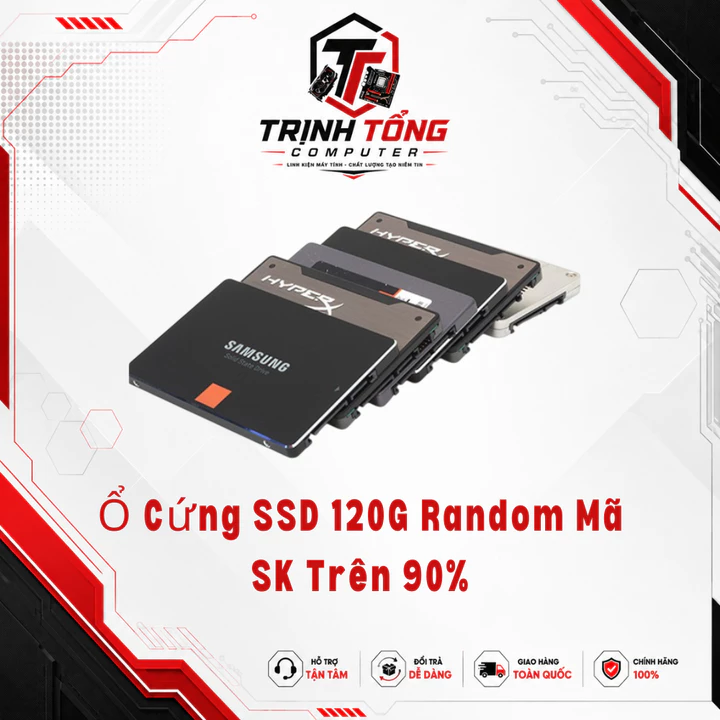 SSD 120GB SATA Random Mã | Ổ Cứng SSD 120G Cho PC Laptop | Sức Khỏe Trên 90%