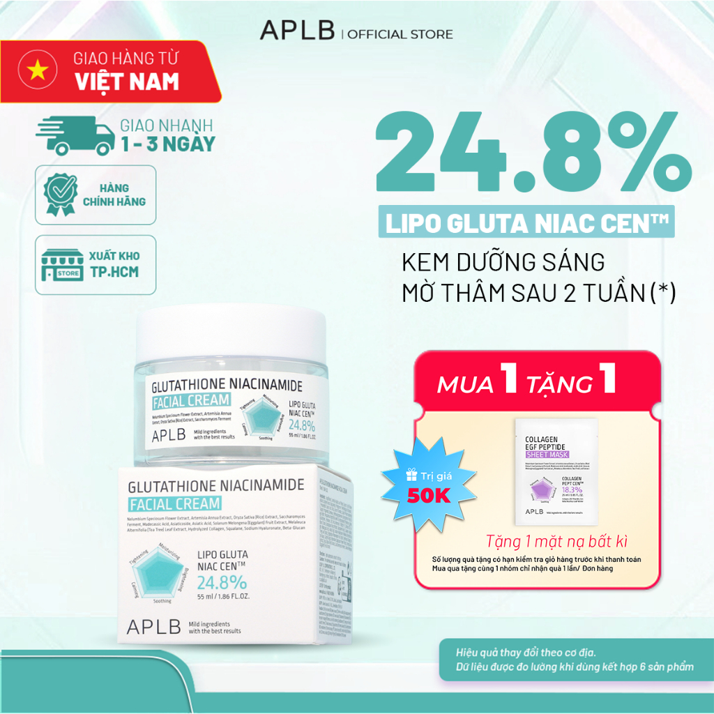 Kem Dưỡng Sáng Da APLB Glutathione Niacinamide Facial Cream 55 ml