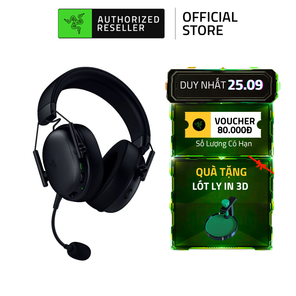 Tai Nghe Razer Gaming BlackShark V3 X HyperSpeed | Không Dây | Driver 50MM GEN-2 | Micro Tháo Rời | Âm Thanh Vòm 7.1