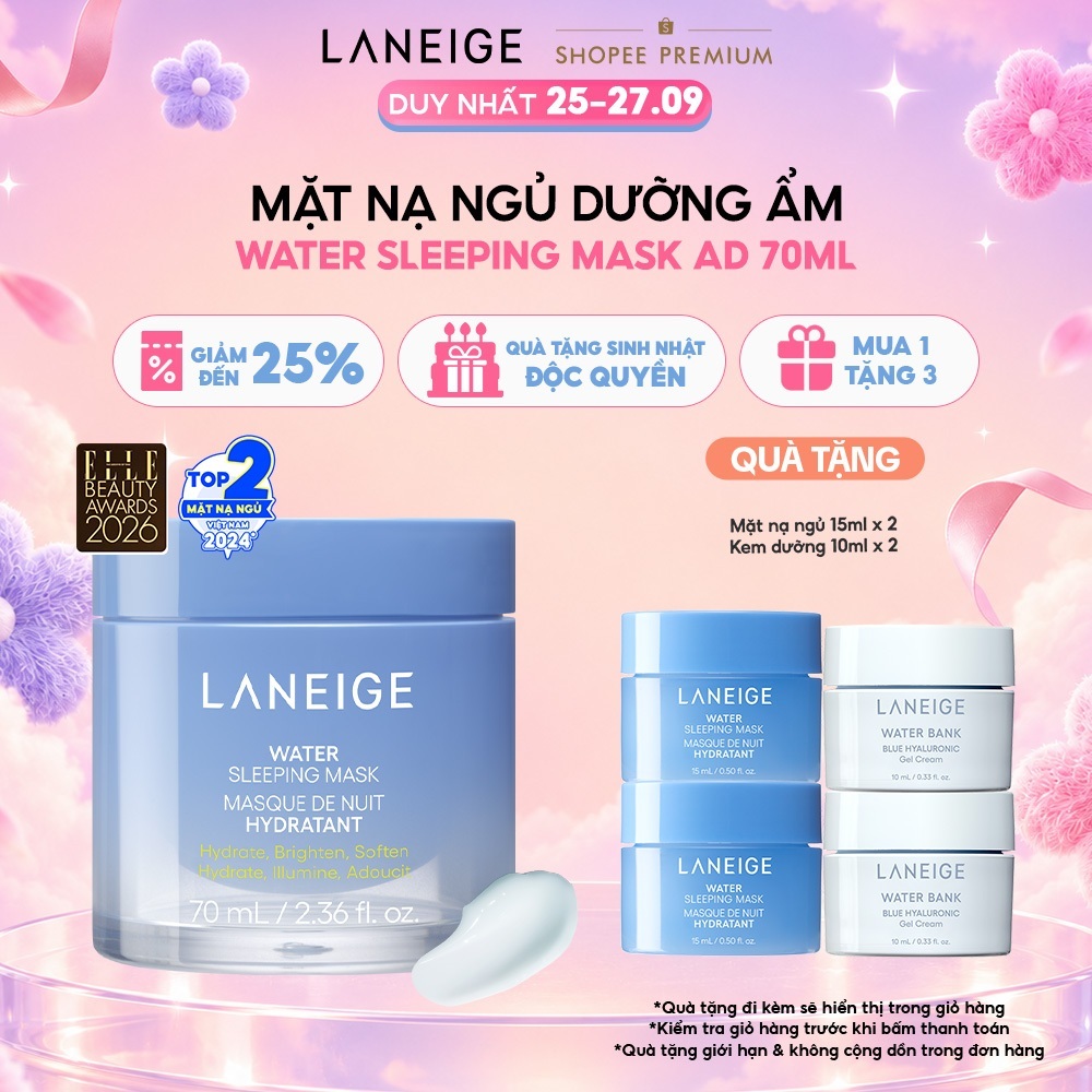 [Phiên Bản Cải Tiến] Mặt Nạ Ngủ Laneige Water Sleeping Mask AD 70ml Dưỡng Ẩm Bảo Vệ Da