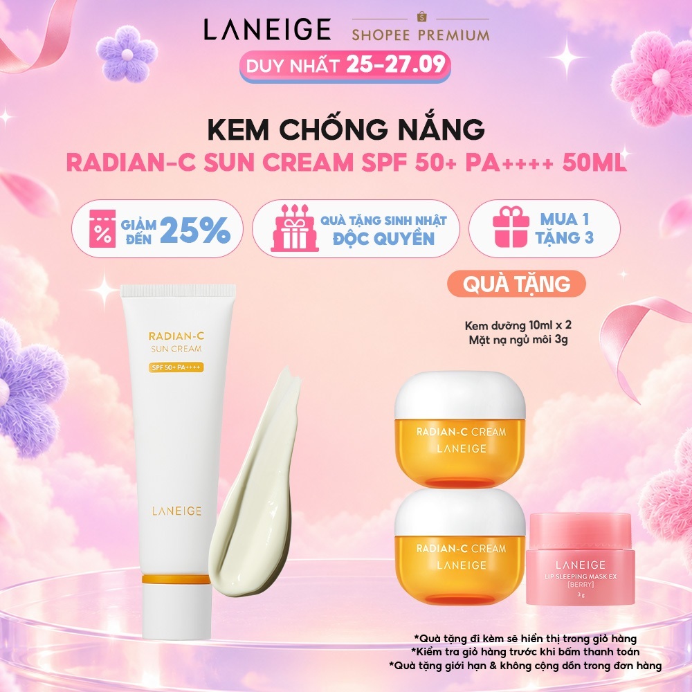 Kem chống nắng Laneige Radian-C Sun Cream SPF 50+ PA++++ 50ML