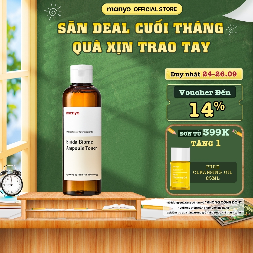[Best-Selling] Nước hoa hồng cấp ẩm cân bằng da manyo Bifida Biome Ampoule Toner 210ml/400ml