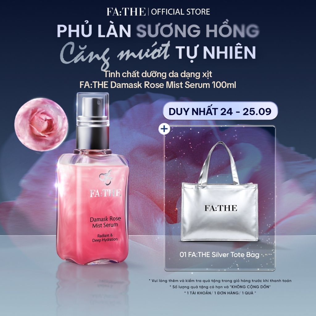 Tinh Chất Dưỡng Da Dạng Xịt FATHE Damask Rose Mist Serum 100ml