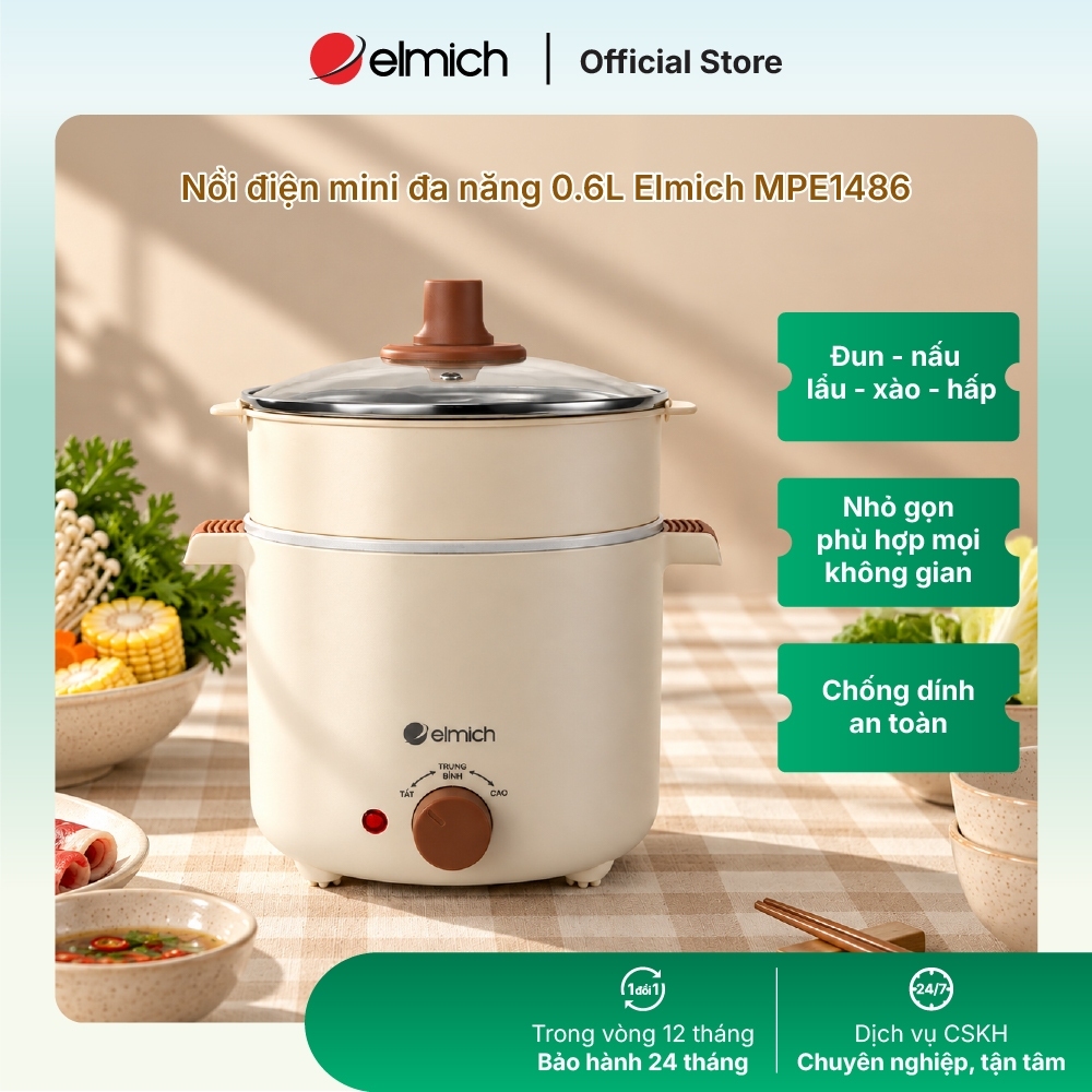 Nồi điện mini đa năng 1.5L Elmich MPE1486