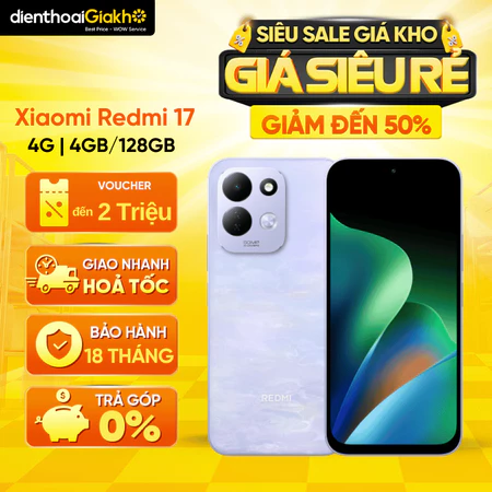 Điện Thoại Xiaomi Redmi 17 4G (128GB | 256GB), Bảo Hành Điện Tử 18 Tháng
