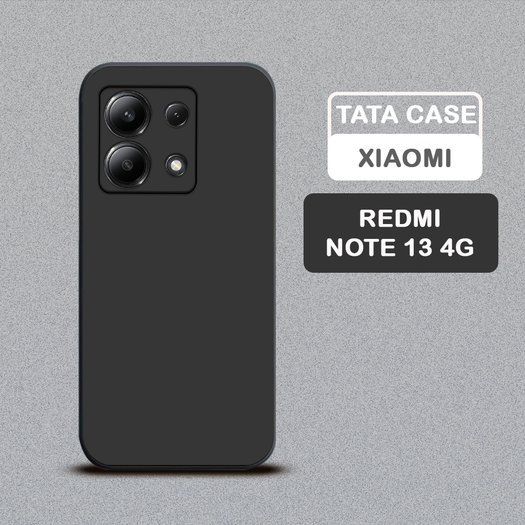 Ốp lưng cho Xiaomi Redmi Note 13, Redmi Note 13 Pro tpu cạnh vuông dẻo đen nhám