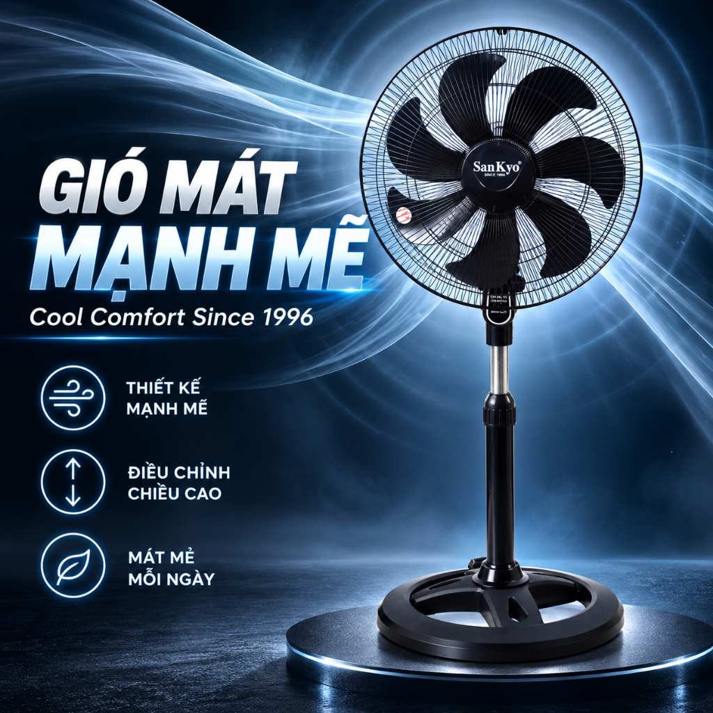 Quạt Lửng Công Nghiệp 36 Sankyo – Động Cơ Bền Bỉ – Cỡ Lớn 16 Inch | BigBuy360 - bigbuy360.vn