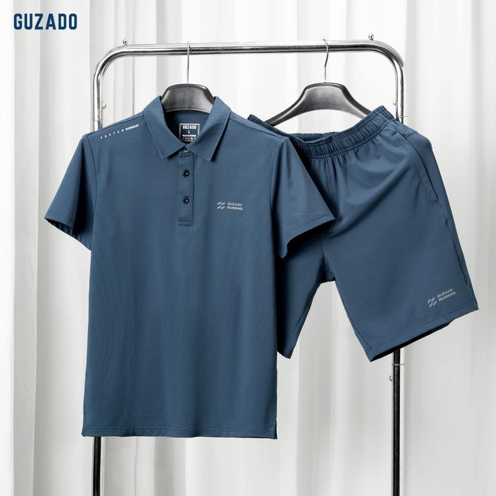 Bộ Quần Áo Nam GUZADO Thun Lạnh Cao Cấp Set Chơi Pickleball Tập Gym Co Giãn Thoáng Khí GBP01-GABP25S001