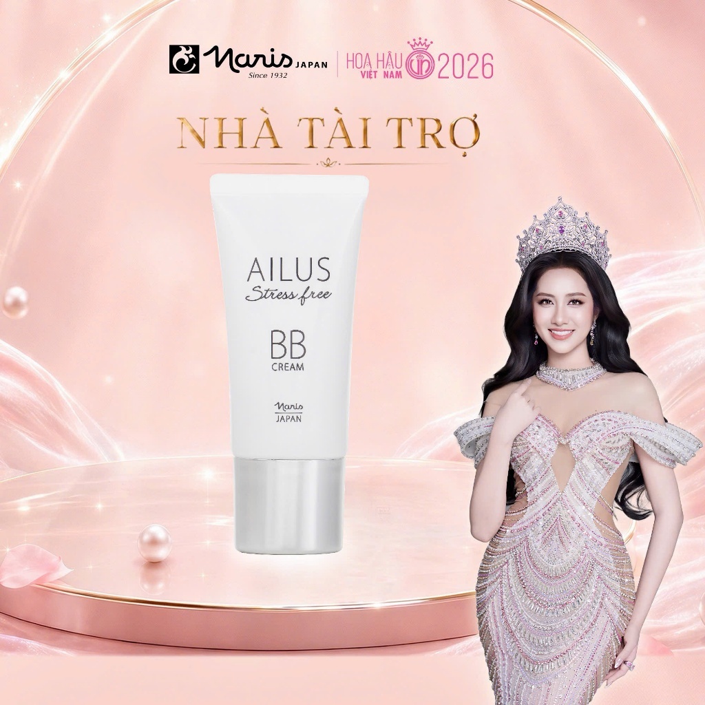 Kem nền trang điểm đa chức năng BB Cream Naris Ailus Stress Free 30g
