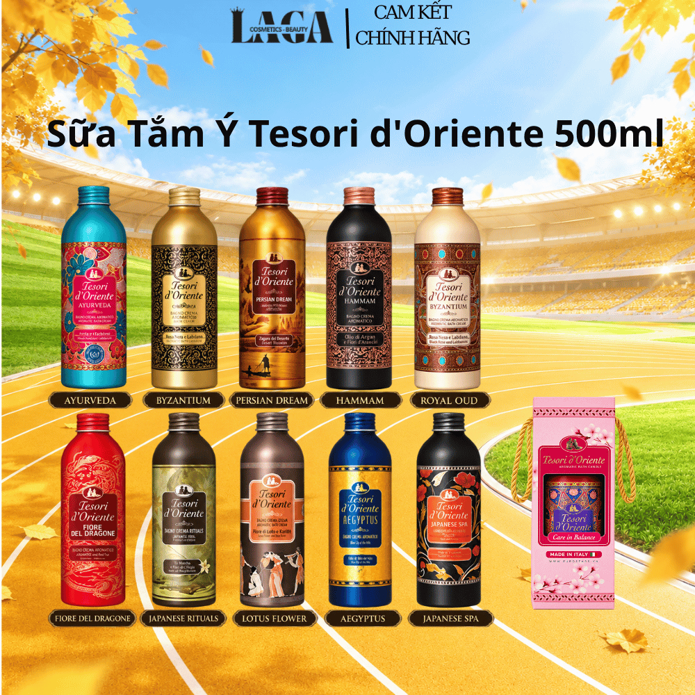 Sữa Tắm Lưu Hương Nước Hoa Ý Tesori d'Oriente - Mùi Hương Thơm Mát Lưu Giữ Cả Ngày 500ml