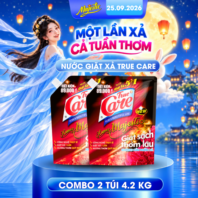 Combo 2 Túi 4.2Kg Nước Giặt Xả True Care 5in1 (Tổng 8.4kg/2Túi)