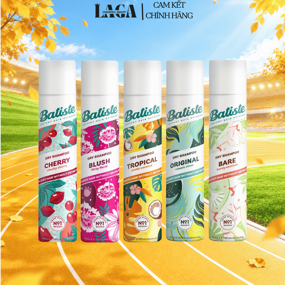 Dầu Gội Khô Batiste Dry Shampoo 200ml giúp Tóc Bồng Bềnh Tức Thì