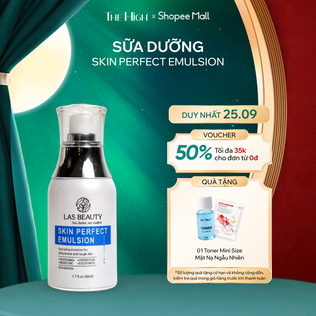 [CÓ QUÀ] Sữa Dưỡng The High Skin Perfect Rong Nho 50g - Cấp Ẩm, Dưỡng Sáng, Tăng Đàn Hồi Ngày Đêm