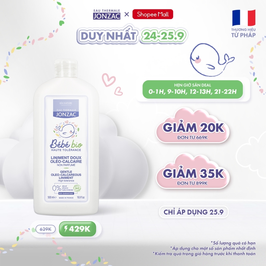 [LIVESTREAM] Dung dịch vệ sinh chống hăm tã hữu cơ JONZAC Bebe bio Liniment
