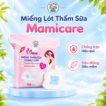 Miếng lót thấm sữa Mamicare túi 108 miếng , thấm sữa mẹ, lót thấm sữa chống tràn