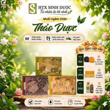 (CHỌN LOẠI) HỘP MUỐI NGÂM CHÂN 10 gói, hỗ trợ khử mùi hôi chân, giảm nhức mỏi chân - HTX Sinh Dược