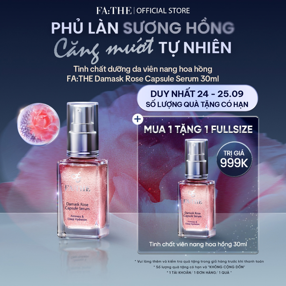Tinh Chất Viên Nang Hoa Hồng FATHE Damask Rose Capsule Serum 30ml