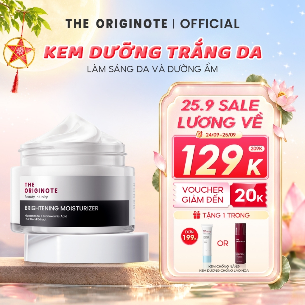 Kem Dưỡng Sáng Da The Originote Trắng Da Mặt Dưỡng Ẩm Da Sáng Mịn Mờ Thâm Nám Không Bết Dính với Niacinamide