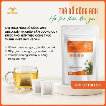 T - Trà Bồ Công Anh Dr. Trung gói 50 túi lọc - Thanh nhiệt giải độc gan, hỗ trợ chức năng gan