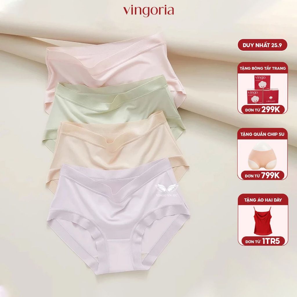 Combo 5 quần lót cotton trơn VINGO/VINGORIA kháng khuẩn thoáng mát CB103
