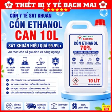 [CAN 10L] Cồn Y tế Sát khuẩn Ethanol THUẬN PHÁT Can 30L - Cồn 70 độ, 90 độ, 96 độ