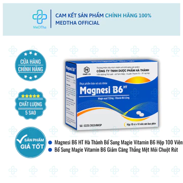 Vitamin Magnesi B6 - Bổ Sung Magie, B6 Giúp Giảm Đau Đầu, Mất Ngủ, Suy Nhược Cơ Thể (100V)