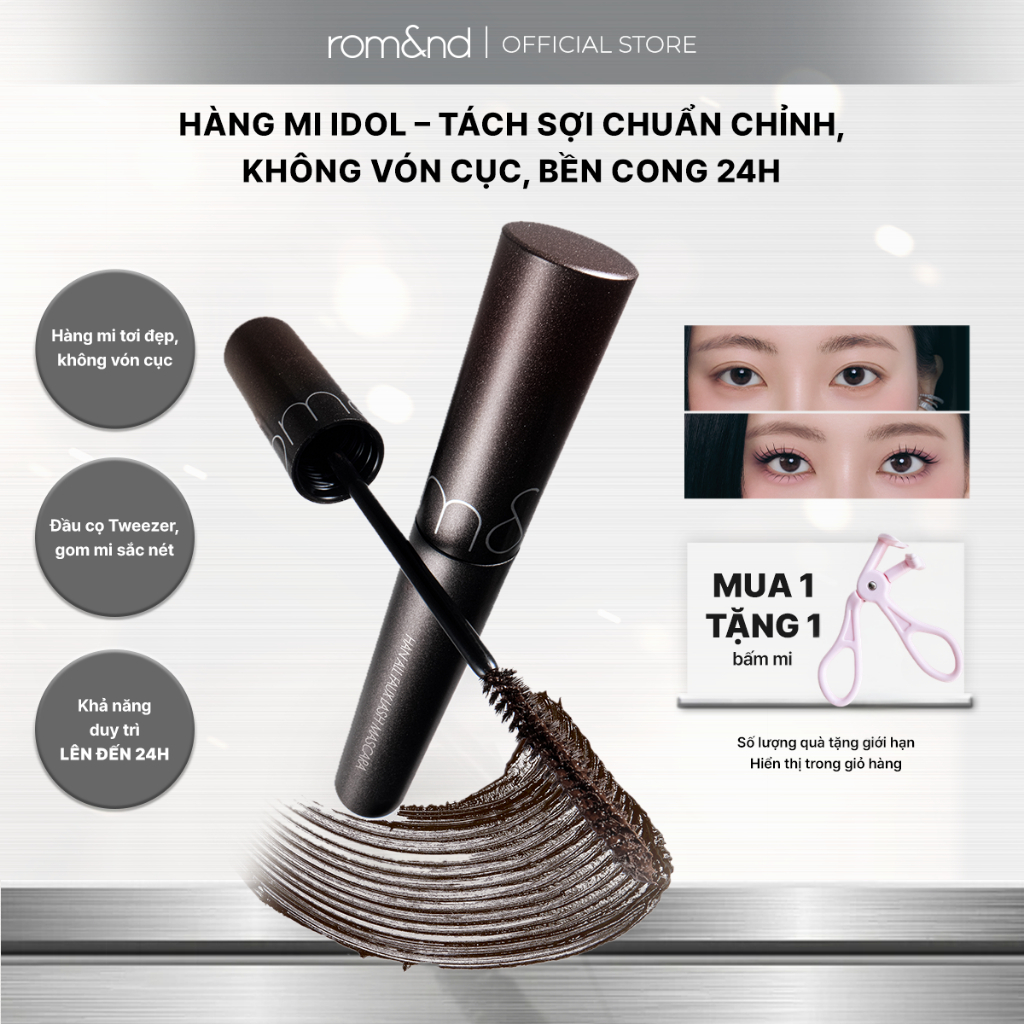 [Rom&nd] Mascara Romand Chuốt Mi Tơi, Dài Và Cong Mi Faux Lash Mascara 7g