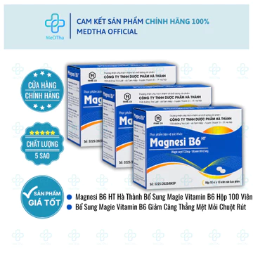[COMBO 2/3 HỘP] Vitamin Magnesi B6 - Bổ Sung Magie, B6 Giúp Giảm Đau Đầu, Mất Ngủ, Suy Nhược Cơ Thể (100 Viên)