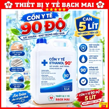 [CAN 5 LÍT] Cồn 90 Độ – Cồn Y Tế 90 Độ, Cồn Ethanol 90, Cồn Sát Khuẩn Sát Trùng