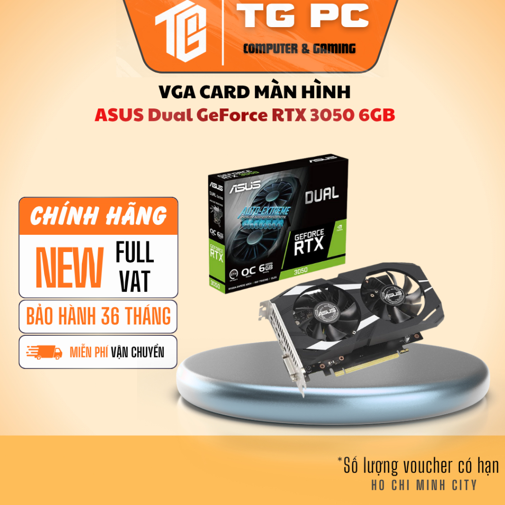 [SP MỚI FULL VAT] VGA CARD MÀN HÌNH ASUS Dual GeForce RTX 3050 6GB - BẢO HÀNH 36 THÁNG | BigBuy360 - bigbuy360.vn