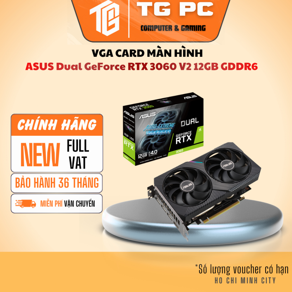 [SP MỚI FULL VAT] VGA CARD MÀN HÌNH ASUS Dual GeForce RTX 3060 V2 12GB GDDR6 - BẢO HÀNH 36 THÁNG | BigBuy360 - bigbuy360.vn