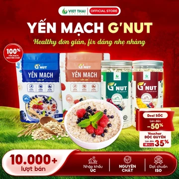 [NGUYÊN CHẤT] Yến Mạch Cán Dẹt, Vỡ G'Nut Ăn Liền Ăn Kiêng Cho Bé Ăn Dặm Nguyên Hạt Việt Thái Organic