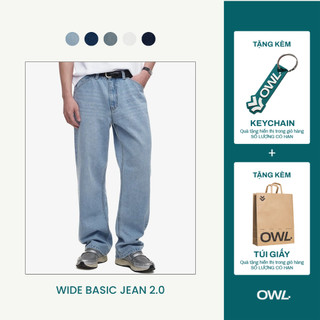 Quần jean ống rộng OWL BRAND WIDE BASIC JEAN