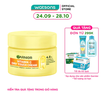 Kem Dưỡng Ẩm Garnier Vitamin C Dry Touch Cream 30ml