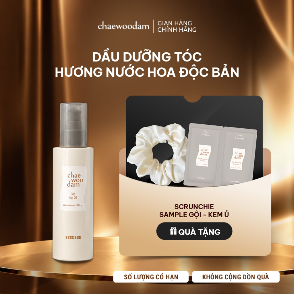 [CHAEWOODAM] Dầu Dưỡng Tóc Hương Nước Hoa, Phục Hồi Tóc Khô Xơ, Tăng Bóng Mượt 100ml