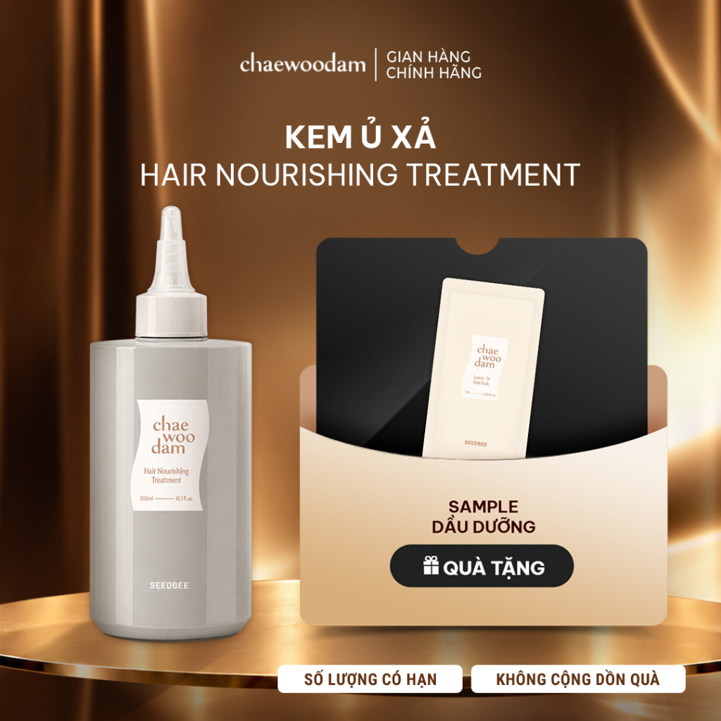 [CHAEWOODAM] Kem Ủ Phục Hồi Tóc Chuyên Sâu, Công Nghệ "Water To Cream" Cho Tóc Mềm Mượt Bóng Khoẻ 300ml