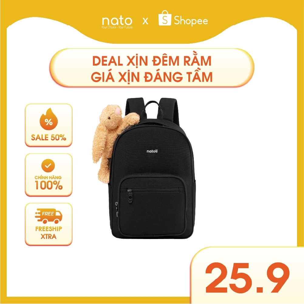 Balo nữ thỏ bông thời trang Natoli hàn quốc cute nhiều ngăn đựng laptop Sweet Bunny Backpack B28